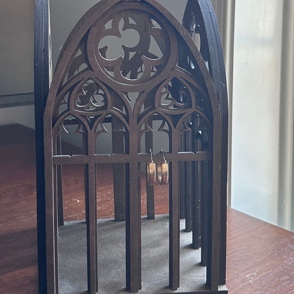Handmade Gothic Plywood Earring Holder/Sculpture - Picture 3 of 7
